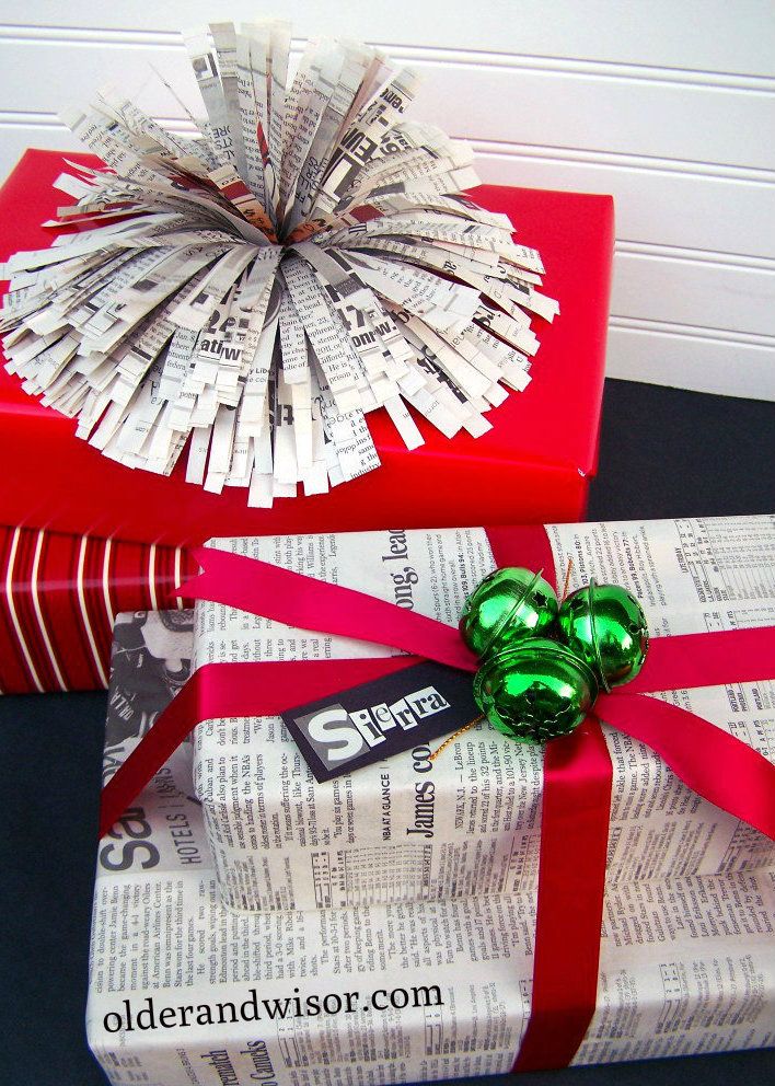 Newspaper Gift Wrap And Poof Photo by muchwisor Photobucket